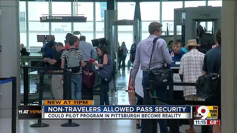 Should CVG let non-passengers up to the gate?