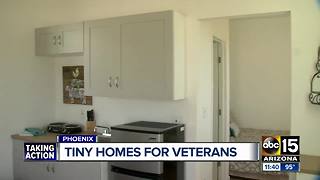 Tiny homes open in the Valley for veterans, homeless