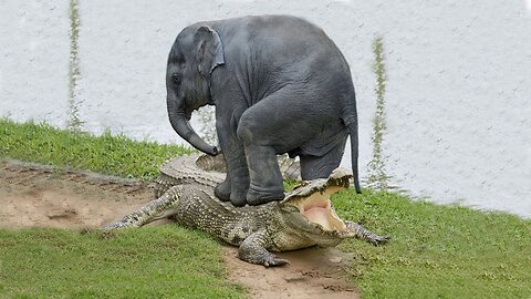 Random Videos : Amazing Elephant Save Baby Elephant From Crocodile Hunting Animals Hunting Fail