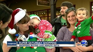 Shoppers scrambling on Super Saturday