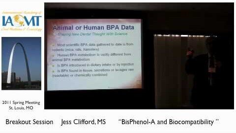 Jess Clifford, MS discusses BisPhenol-A and Biocompatibility IAOMT St. Louis 2011