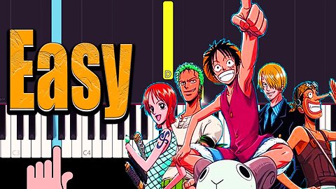 One Piece - Because we're Alive - Easy Piano Tutorial + Music Sheets