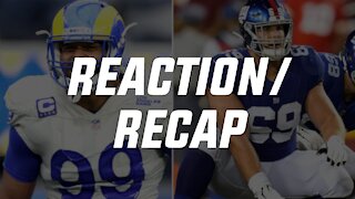 NEW YORK GIANTS VS LOS ANGELES RAMS REACTION/RECAP