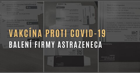 Balení vakcíny na COVID-19 od firmy AstraZeneca