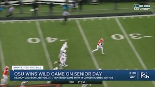 OSU wins wild game on senior day