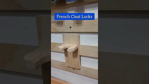 Two different ways to lock French cleats #woodworking #frenchcleats #shoporganization #mallets