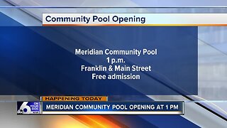 Meridian community pool opens today
