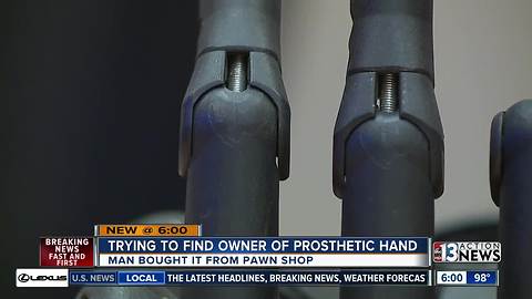 Man tries to get prosthetic hand back to owner