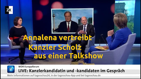 Annalena vertreibt Kanzler Scholz aus einer Talkshow