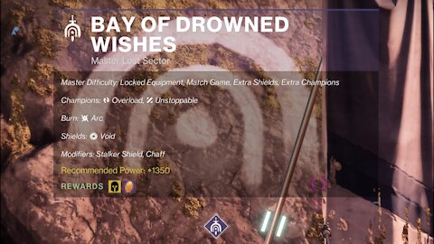 Destiny 2, Master Lost Sector, Dreaming City: Bay of Drowned Wishes 9-27-21