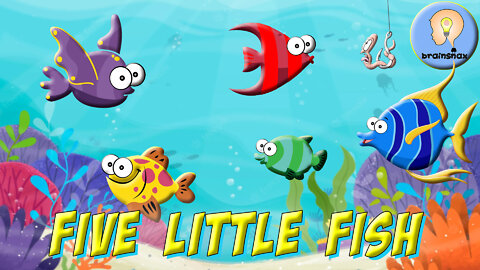 Five Little Fish - swimming in the water | Colorful Fish Song