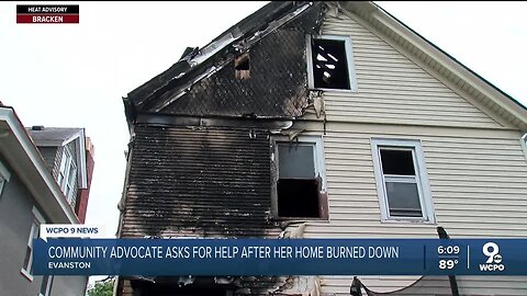 Cincinnati youth advocate homeless after home damaged in fire