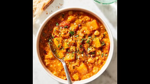 Chicken, squash & chickpea stew