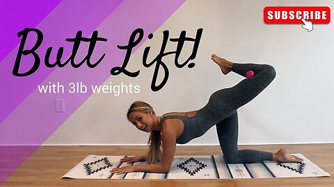 At Home Barre Class Complete Glute Workout using 3 lb Weights !