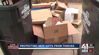 Don't place boxes from Christmas gifts on curb for pick-up