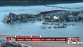 Twister hits Snake Creek Marina hard