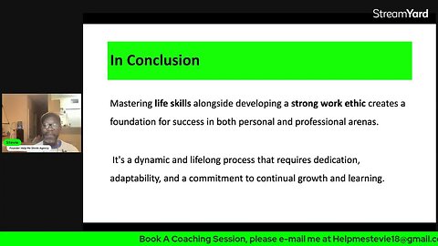 🔴 Streaming Live: "Live Mastery Session: Elevating Your Work Ethic & Professional Skills"