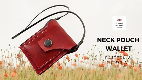 Neck Pouch Leather for Passport/ID and Smartphone, (FREE) PDF Pattern & Tutorial
