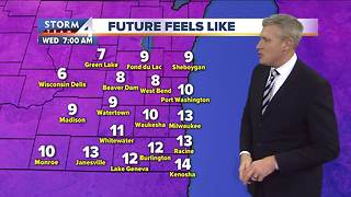 Wind chills in the single digits Wednesday morning