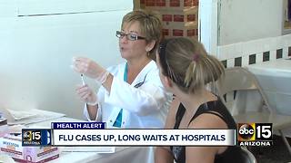 Arizona flu cases on the rise, increasing wait times at hospitals