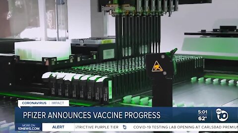 Pfizer announces vaccine progress