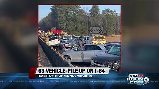 More than 60 vehicles involved in chain reaction crash on Virginia interstate
