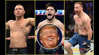 Donald Trump praises Dana White, Colby Covington, Henry Cejudo, Justin Gaethje