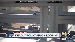 Deadly rollover crash being investigated on Loop 101