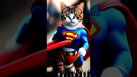let's play superman superhero cat puzzle #short #catlover