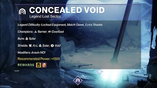 Destiny 2 Legend Lost Sector: Europa - Concealed Void 9-23-21