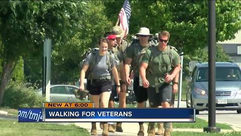 Students march for veteran suicide awareness