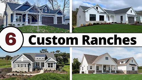 6 Custom Ranch Style Homes | Beautiful Single Story House Plans