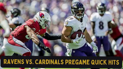 Baltimore Ravens vs. Arizona Cardinals Week 8 NFL Pregame Quick Hits