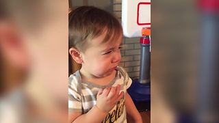 Toddler Boy Likes Sour Candies