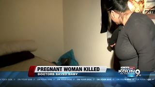 Pregnant 19-year-old woman shot and killed from outside her home, baby survives