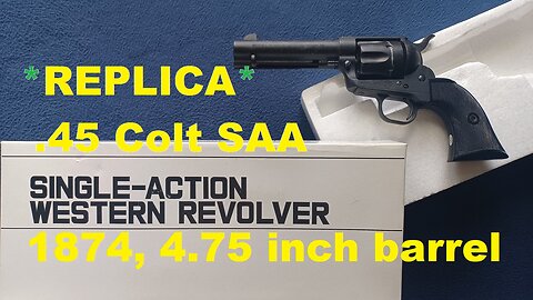 MODEL 1874 SINGLE ACTION ARMY .45 Colt, 4.75 inch barrel, blue finish, JRCM #100 metal Replica