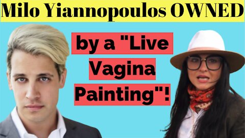 Adults Only - Milo Yiannopoulos COMPLETELY DESTROYED (by a feminist painting) ;-)