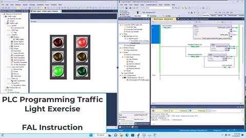 PLC Programming Traffic Light Exercise Using an FAL Instruction