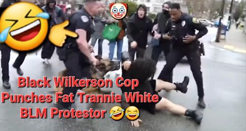 ☻️ Black Wilkinsburg Cop Punches Fat Trannie White BLM Protestor!! 🤣😂