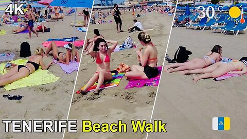 TENERIFE Beautiful Beach Walk" (canary islands) #walkingtour#tenerife