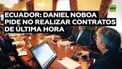 Noboa pide a Lasso no firmar contratos de última hora durante la reunión del Consejo de Seguridad