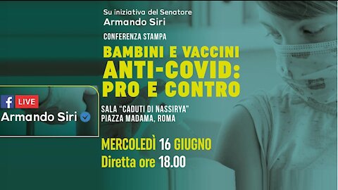 🔴 Sen. Armando Siri in Senato: bambini e vaccini anti-COVID, pro e contro.