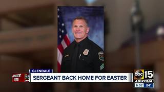 Glendale sergeant shot by felon released from hospital