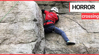 Nurse who lost leg after traumatic accident takes up rock climbing