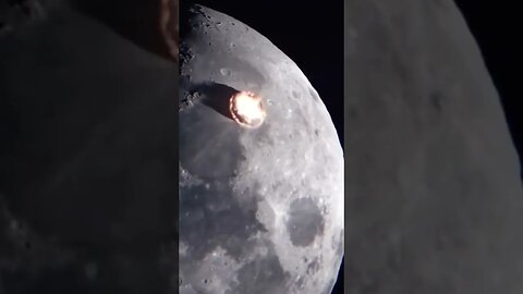 LIVE Footage of Asteroid Hitting The MOON #shorts
