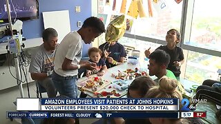 Amazon employees visit patients at Johns Hopkins