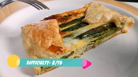 Potatoes, ham and courgettes in a delicious casket of puff pastry !!!