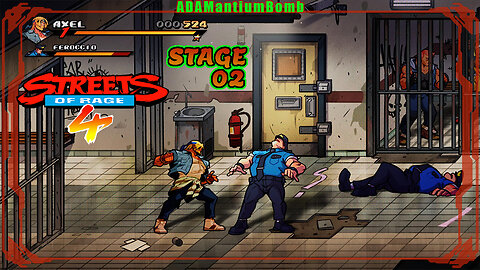 Streets of Rage 4 | Stage 02 – Police Precinct, Hard Mode, Feat: Axle Stone (Streets of Rage, 2020 PS4)