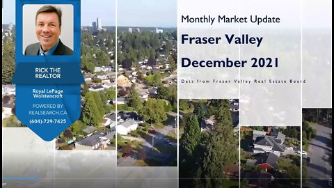 Real Estate Market Update | Fraser Valley | January 2022 | Rick the REALTOR®
