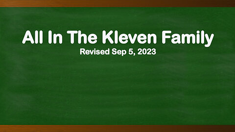 All In The Kleven Family